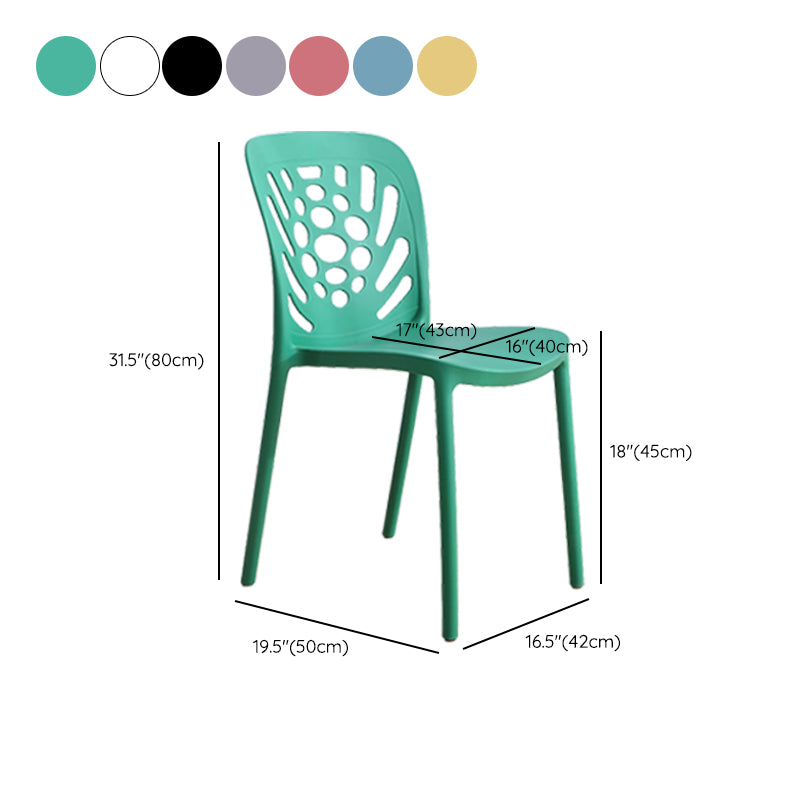 Modern Style Side Chair Plastic Stackable Dining Chair for Dining Room