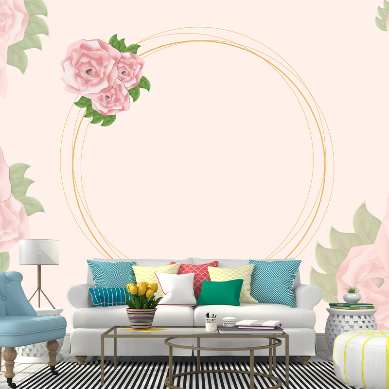 Modern Illustration Mural Wallpaper Plant Pattern Indoor Wall Mural