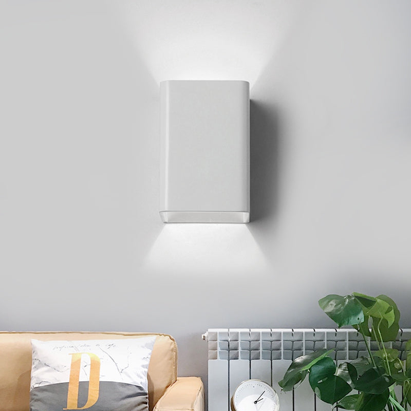 Lámpara de pared metálica LED contemporánea de tono de cubo negro/negro para la pared metálica LED contemporánea para la cama, la iluminación cálida/blanca