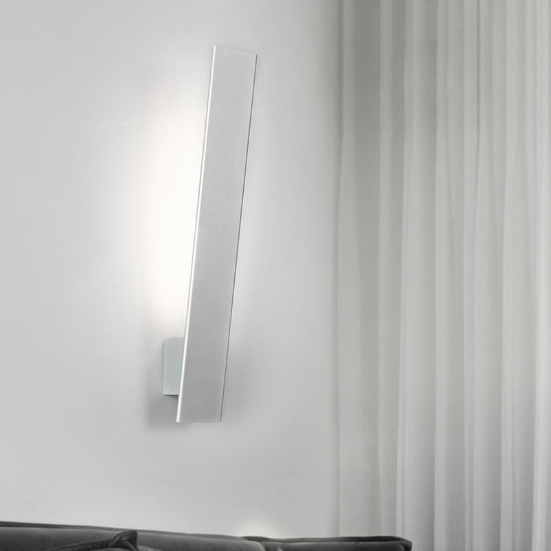 Simplistic Style LED Wall Lighting with Aluminum Shade Black/White Finish Linear Sconce Lighting for Bedroom