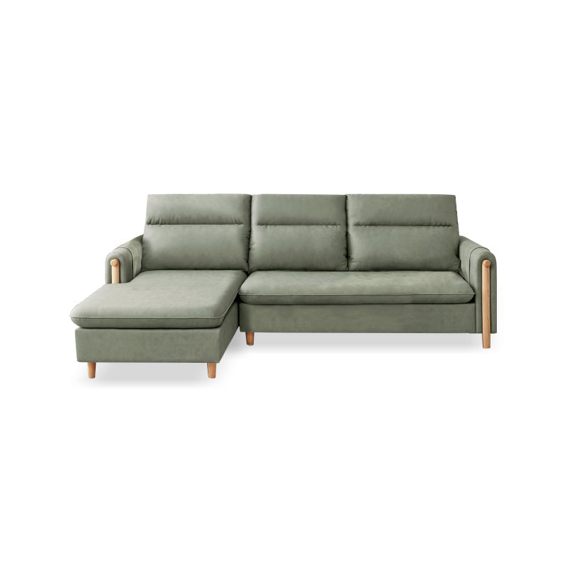 Storage Contemporary Sofa with Square Arm and Sewn Pillow Back