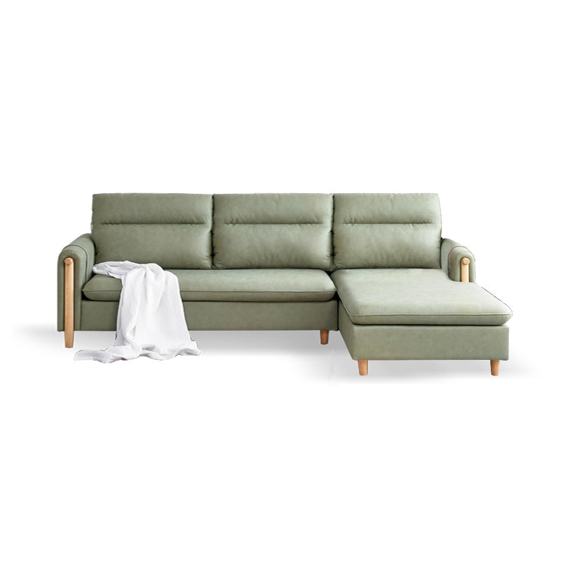 Storage Contemporary Sofa with Square Arm and Sewn Pillow Back