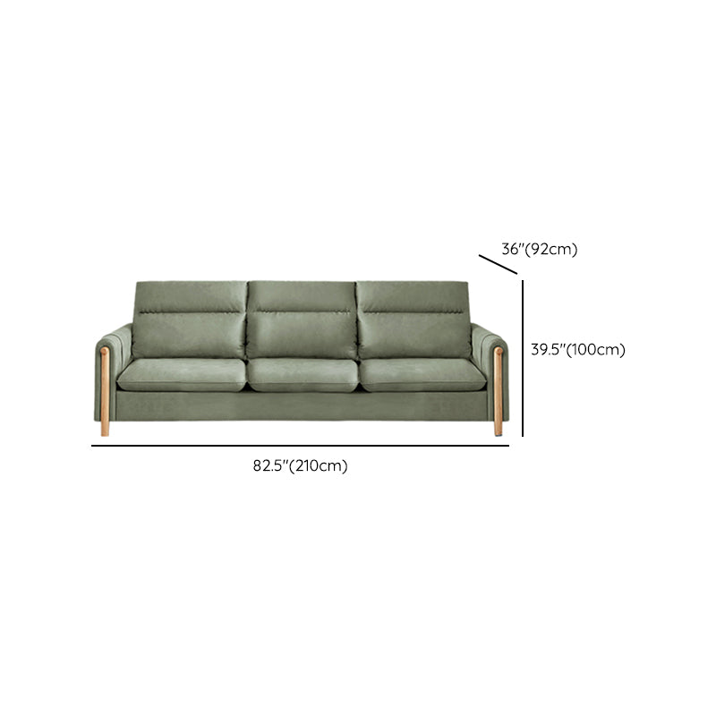 Storage Contemporary Sofa with Square Arm and Sewn Pillow Back