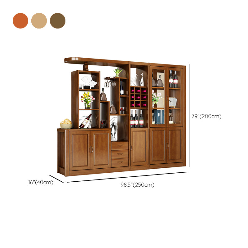 Contemporary Solid Wood 3-drawer Accent Cabinet with Door and Shelves
