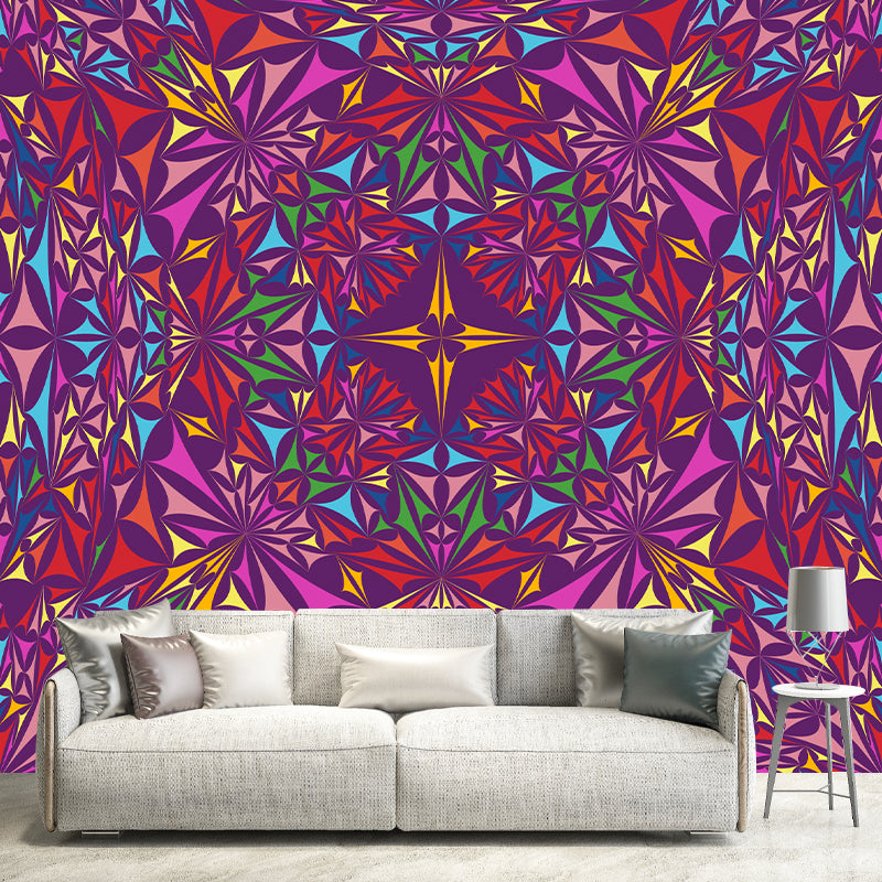 Bohemian Illustration Pattern Mildew Wall Mural Horizontalt for Living Room