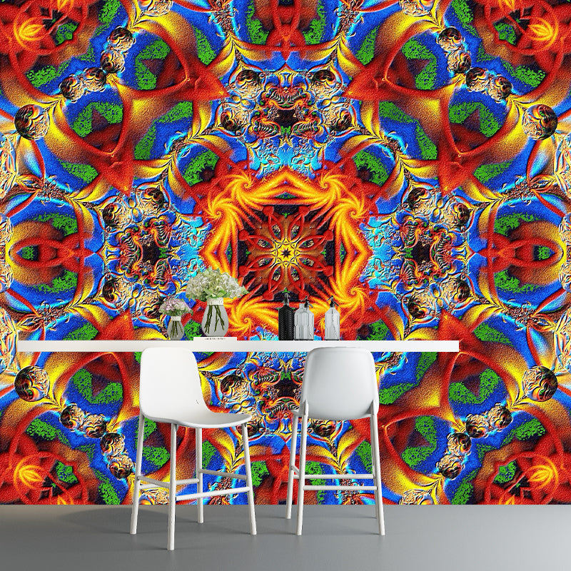Bohemian Illustration Pattern Mildew Wall Mural Horizontalt for Living Room