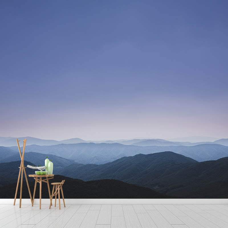 Landscapes Illustration Pattern Mildew Wall Mural for Living Room