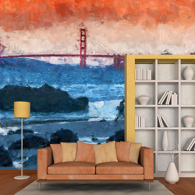 Art Abstract Illustration Pattern Mildew Wall Mural Horizontalt for Living Room