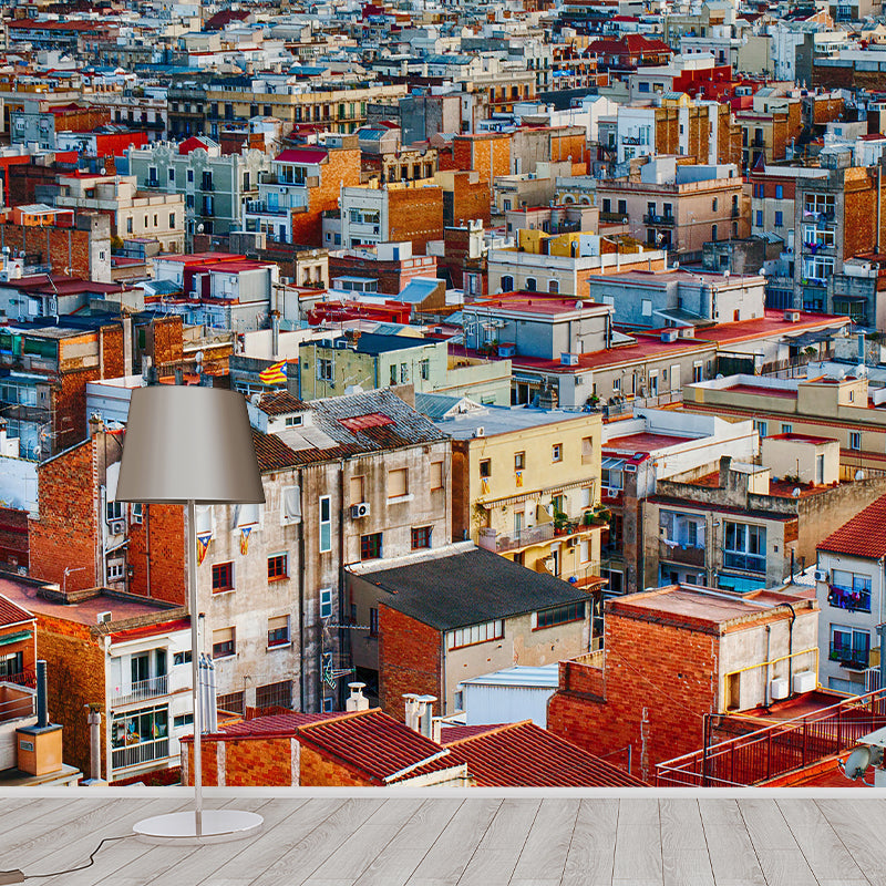 Photography Pattern Mildew Wall Mural Cityscapes Horizontalt for Living Room