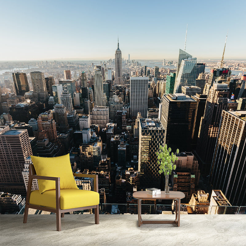 Cityscapes Photography Mildew Wall Mural Horizontalt for Living Room