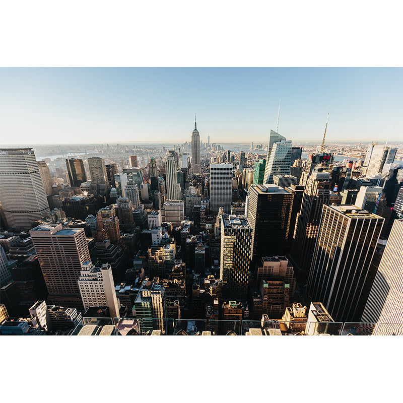 Cityscapes Photography Mildew Wall Mural Horizontalt for Living Room