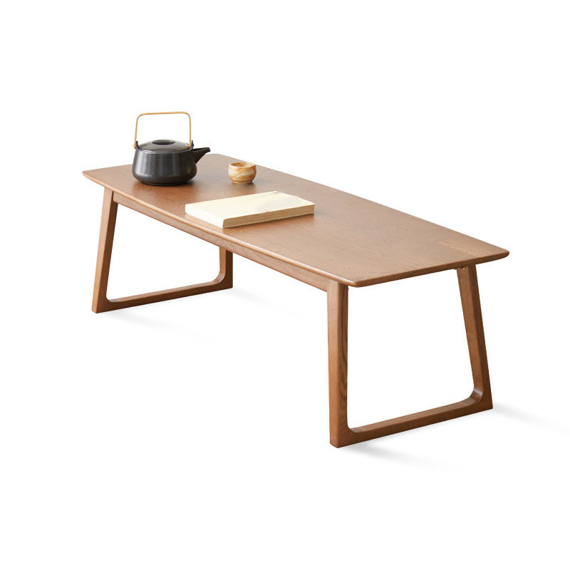 Sled Brown Solid Wood Rectangle Bedroom Modern 1 Coffee Table