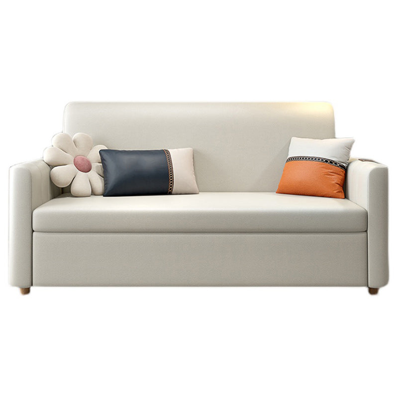 Contemporary Pillow Included Sleeper Sofa Faux leather Sofa Bed