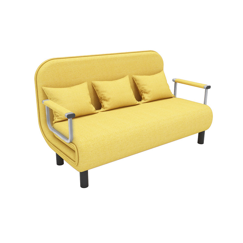 Removable Cushions Sleeper Sofa Contemporary Square Arms Sofa Bed