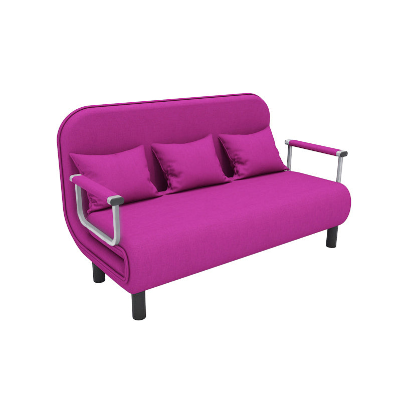 Removable Cushions Sleeper Sofa Contemporary Square Arms Sofa Bed