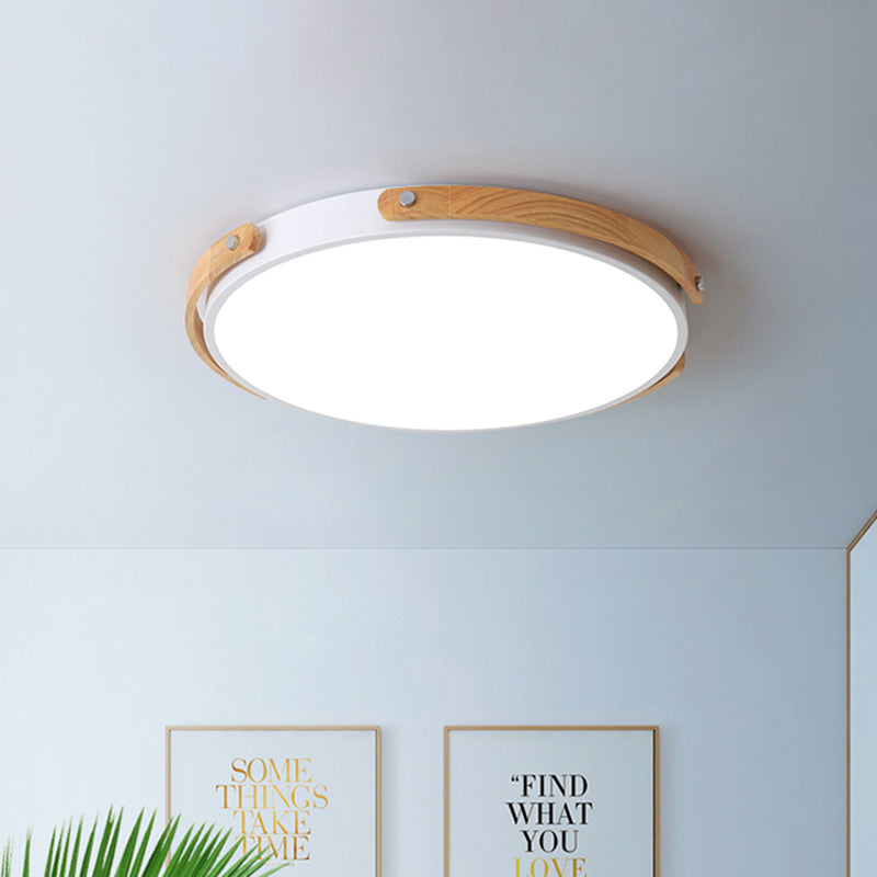 Black/White Circle Bathroom Ceiling Mount Light Acrylic Modern Style LED Ceiling Lamp in Warm/White Light