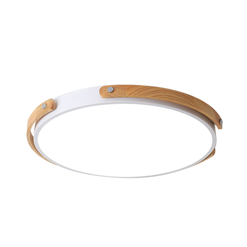 Black/White Circle Bathroom Ceiling Mount Light Acrylic Modern Style LED Ceiling Lamp in Warm/White Light