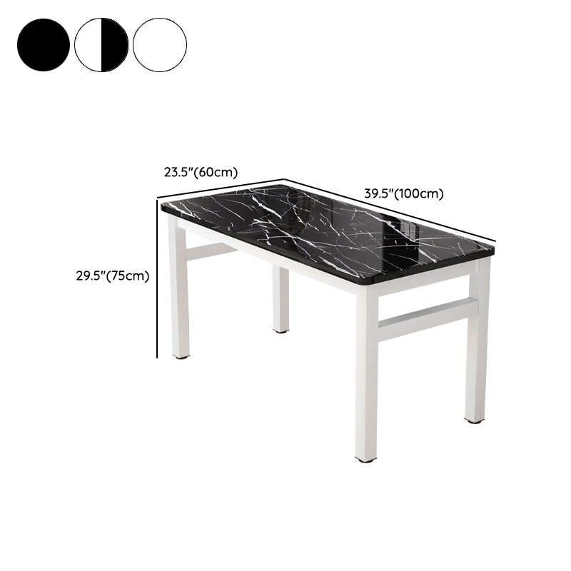 Modern Rectangular Dining Table Wooden Tabletop for Living Room