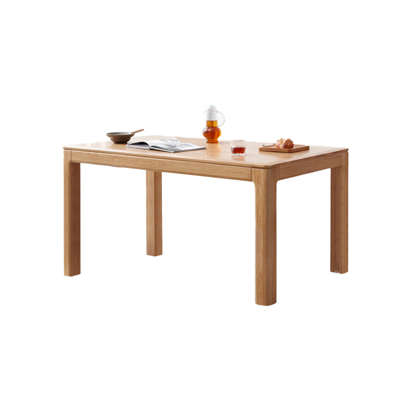 Modern Style Rectangle Oak Solid Wood Dining Table in Natural