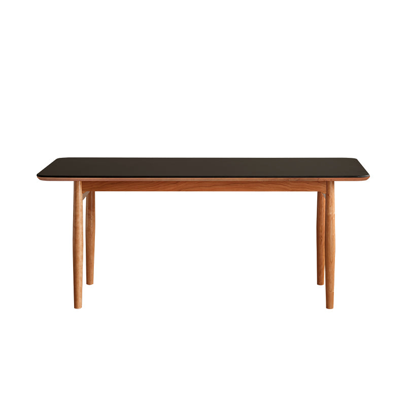 Simplicity Style Rectangle Stone Fixed Dinner Table with 4-foot