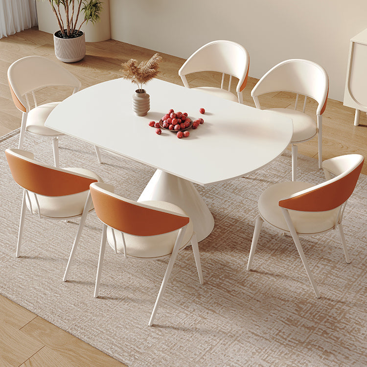 Contemporary Extendable Sintered Stone Top Dining Table with Chairs