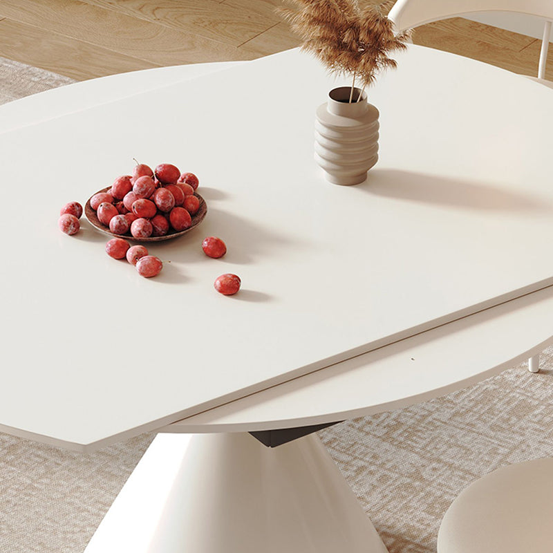 Contemporary Extendable Sintered Stone Top Dining Table with Chairs