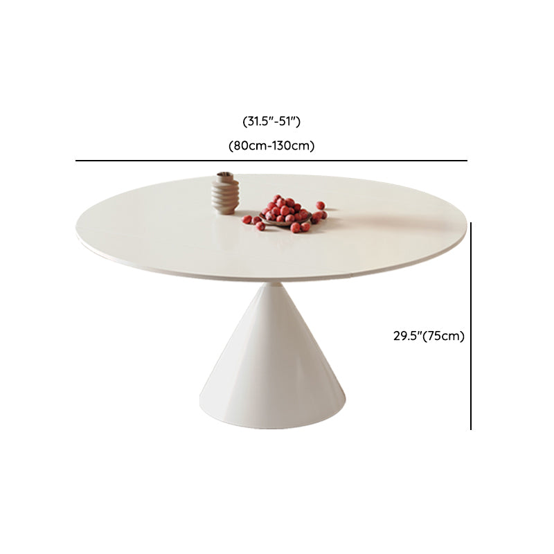 Contemporary Extendable Sintered Stone Top Dining Table with Chairs