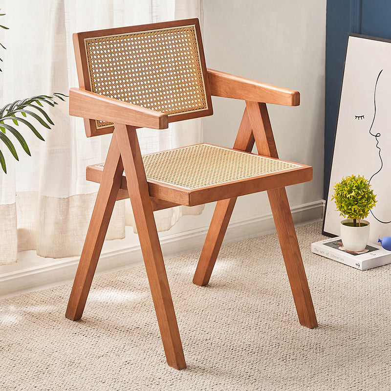 Contemporary Style Rectangle Solid Wood Dining Table with Chairs