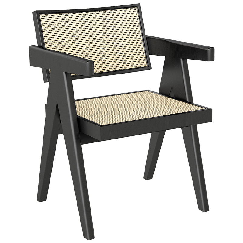 Contemporary Style Rectangle Solid Wood Dining Table with Chairs