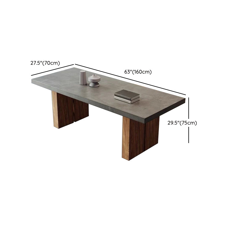 Contemporary Style Rectangle Solid Wood Dining Table with Chairs