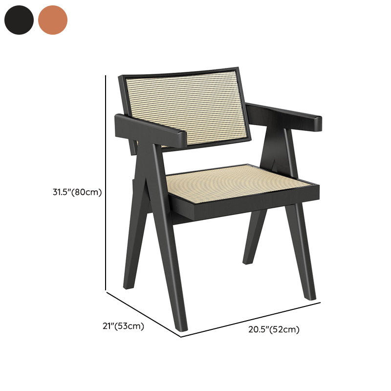 Contemporary Style Rectangle Solid Wood Dining Table with Chairs