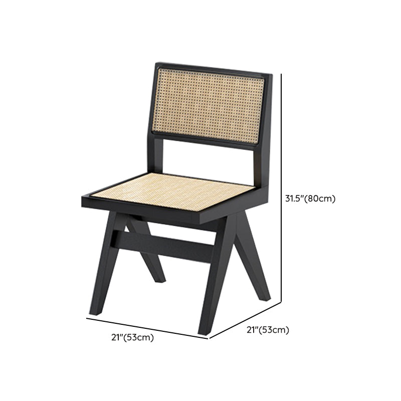 Contemporary Style Rectangle Solid Wood Dining Table with Chairs