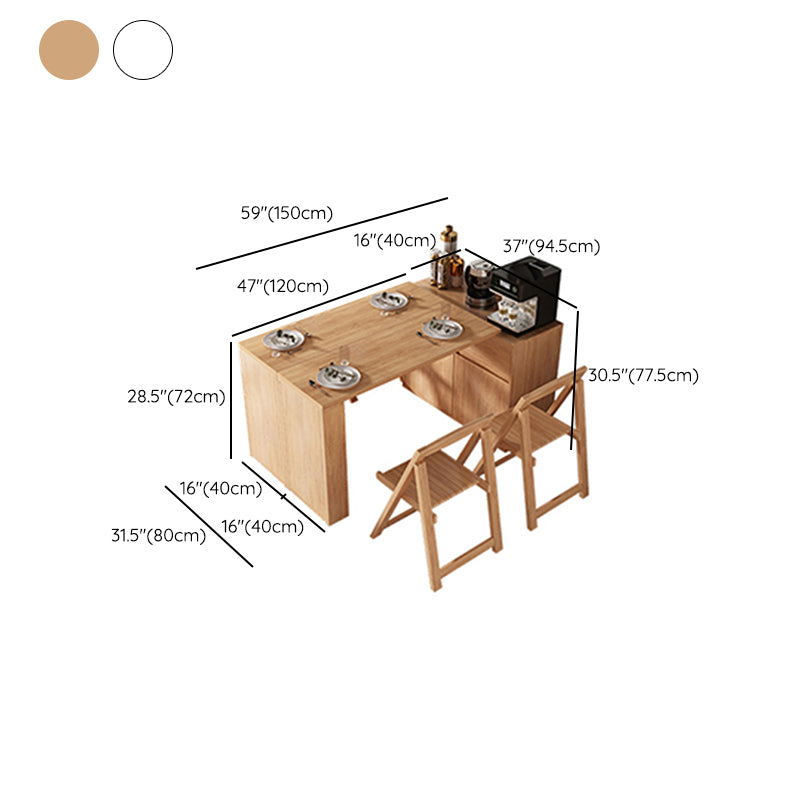 1/3/5 Piece Contemporary Wood Dining Room Chair and Table Set