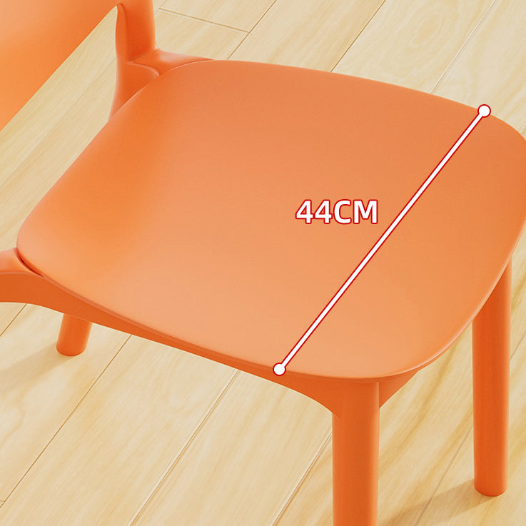 Modern Dining Room Plastic Open Back Stackable Dining Side Chair