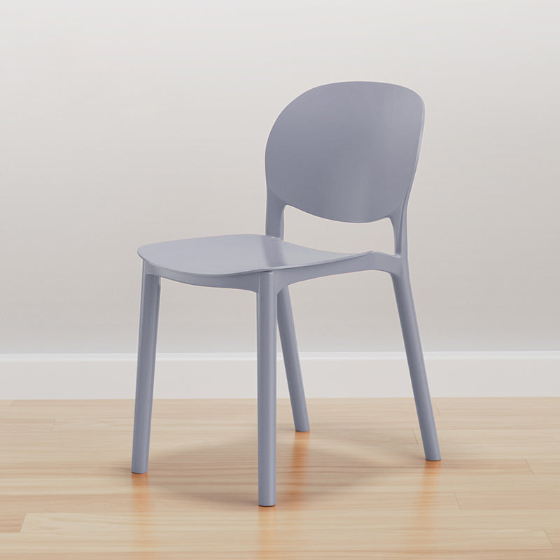 Modern Dining Room Plastic Open Back Stackable Dining Side Chair