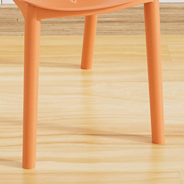 Modern Dining Room Plastic Open Back Stackable Dining Side Chair