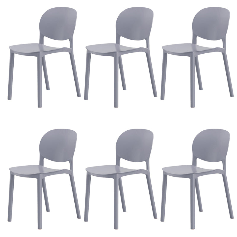 Modern Dining Room Plastic Open Back Stackable Dining Side Chair