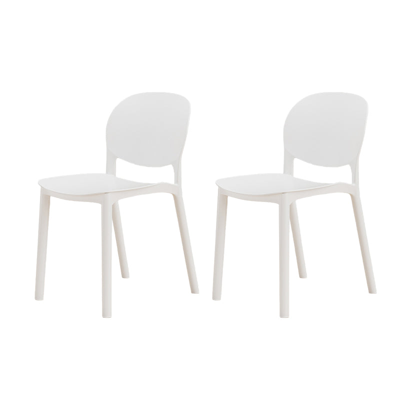 Modern Dining Room Plastic Open Back Stackable Dining Side Chair