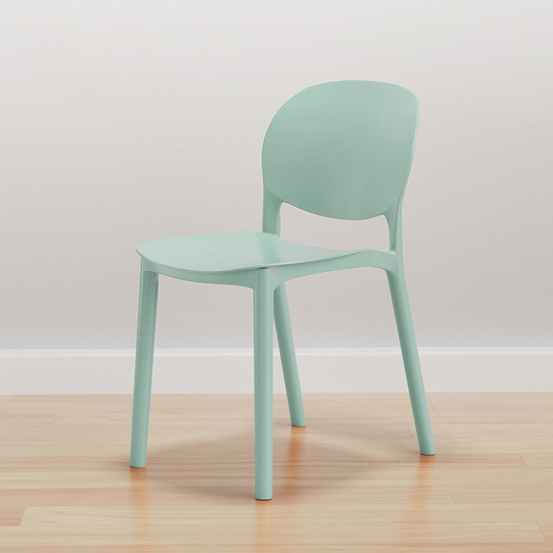 Modern Dining Room Plastic Open Back Stackable Dining Side Chair