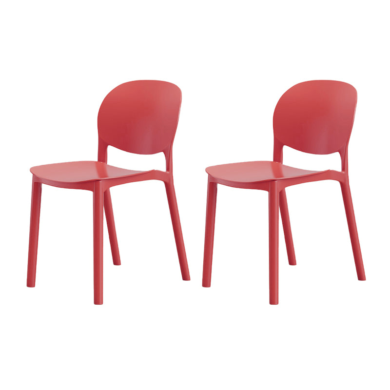 Modern Dining Room Plastic Open Back Stackable Dining Side Chair