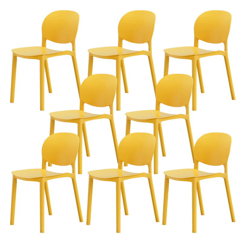 Modern Dining Room Plastic Open Back Stackable Dining Side Chair