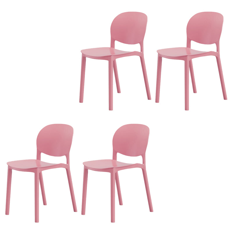 Modern Dining Room Plastic Open Back Stackable Dining Side Chair