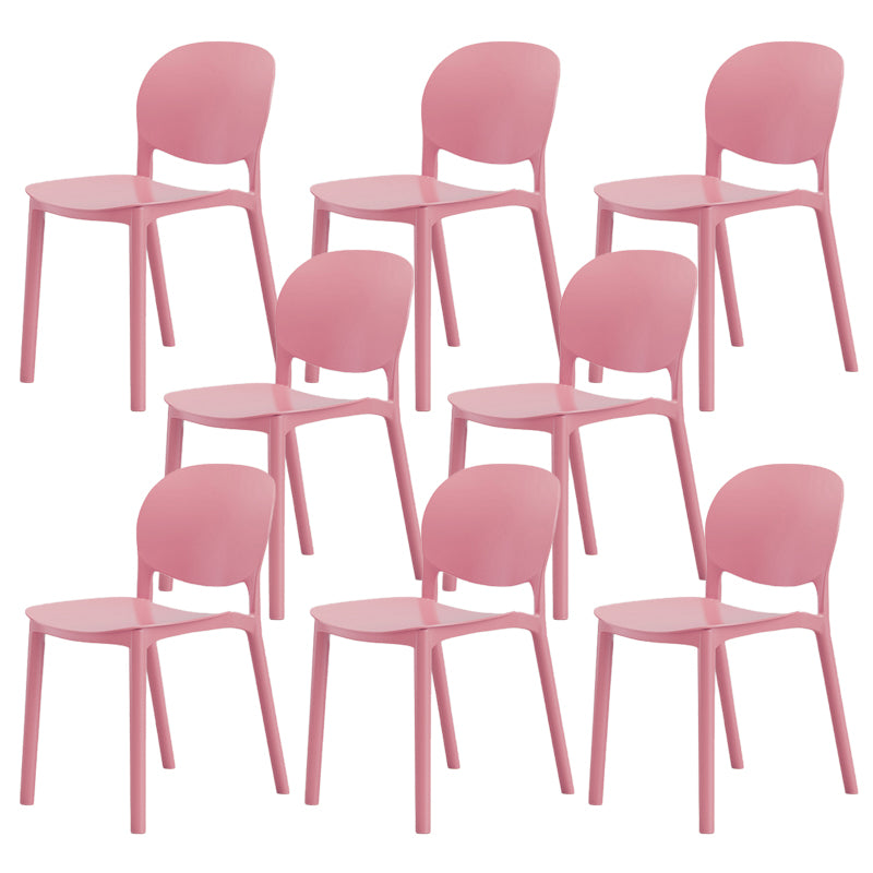 Modern Dining Room Plastic Open Back Stackable Dining Side Chair