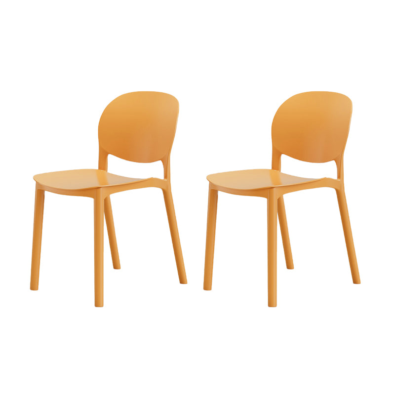 Modern Dining Room Plastic Open Back Stackable Dining Side Chair