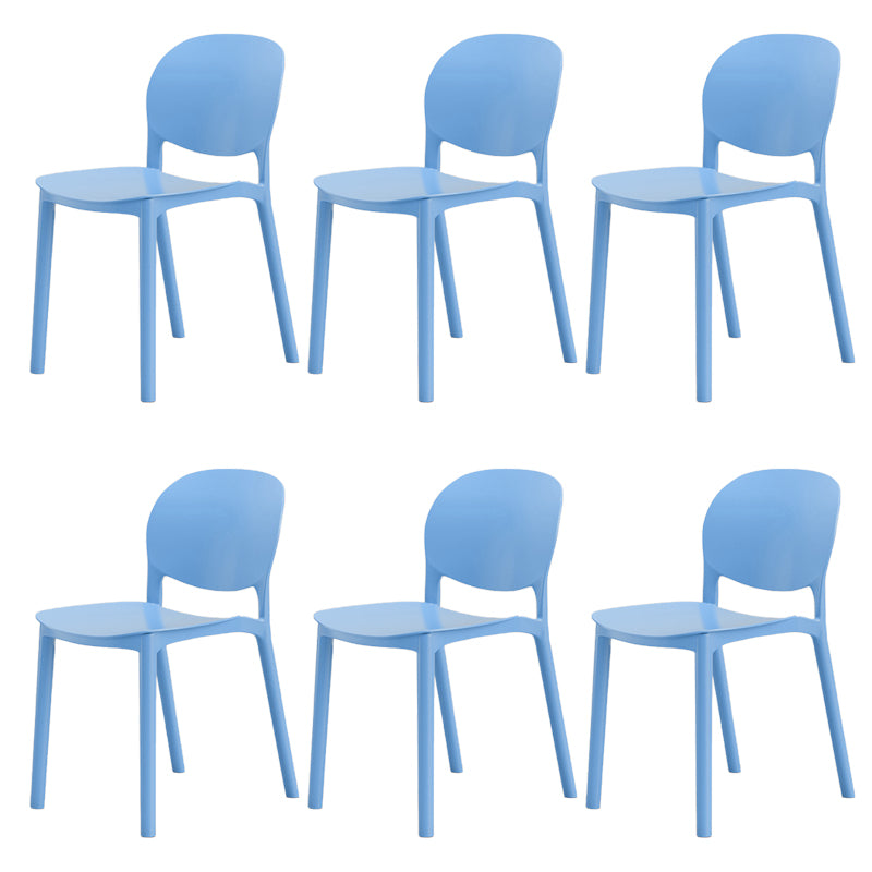 Modern Dining Room Plastic Open Back Stackable Dining Side Chair