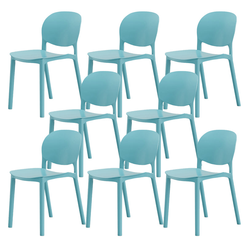 Modern Dining Room Plastic Open Back Stackable Dining Side Chair