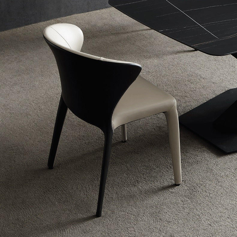 Modern Style Wingback Leather Home Dining Side Chair for Dining Room