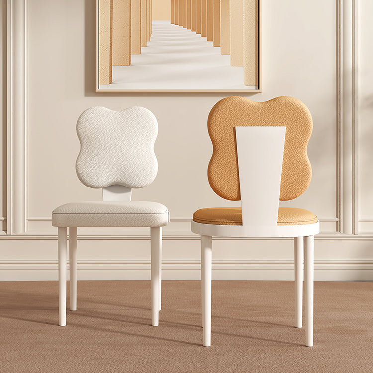 Contemporary Indoor Faux Leather Upholstered Armless Side Dining Chair