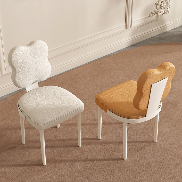 Contemporary Indoor Faux Leather Upholstered Armless Side Dining Chair