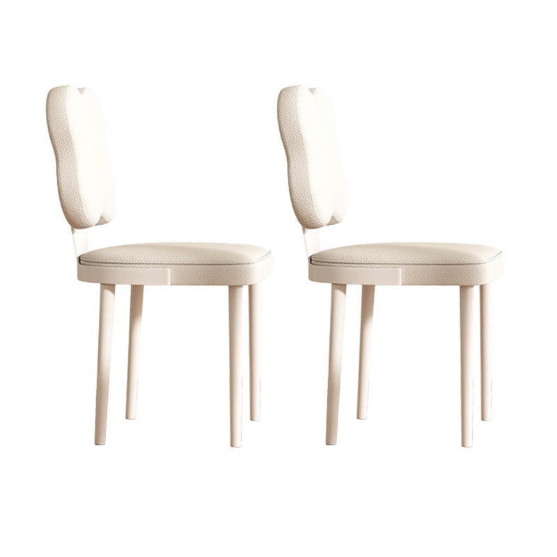 Contemporary Indoor Faux Leather Upholstered Armless Side Dining Chair